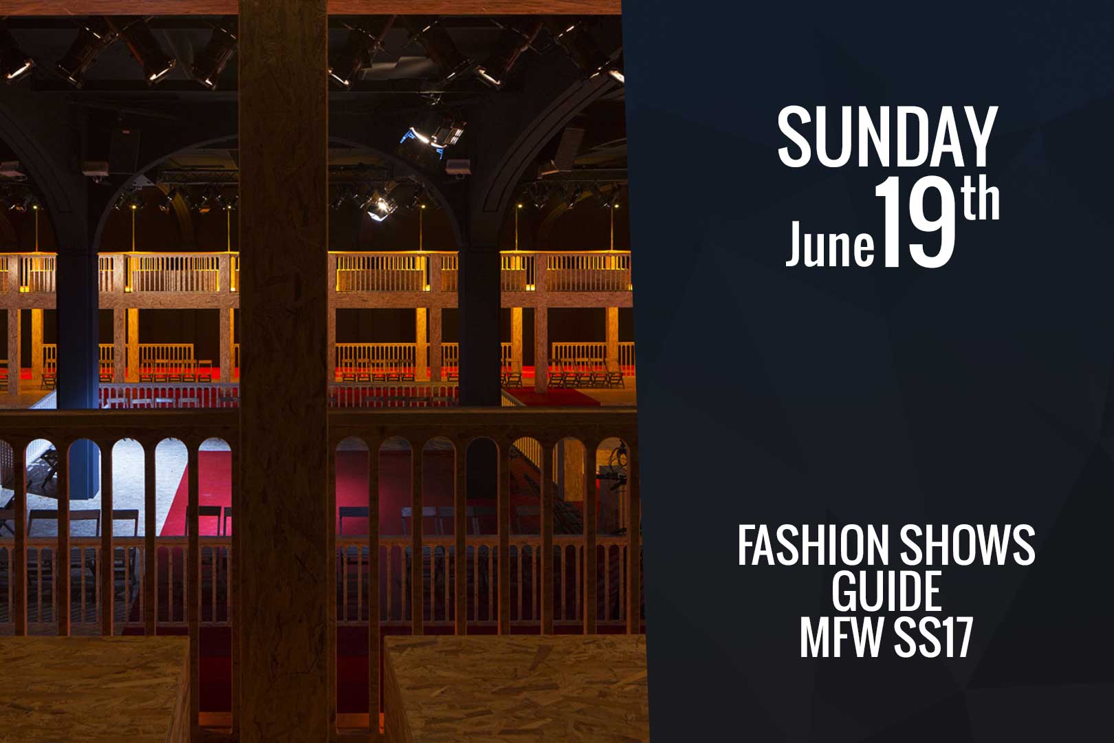Sunday June 19th: fashion shows guide