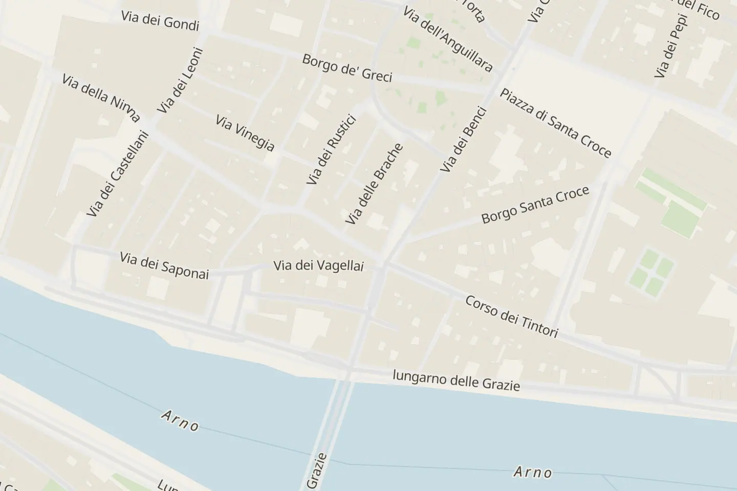 Map: Via dei Neri, 6-8 rosso, Firenze