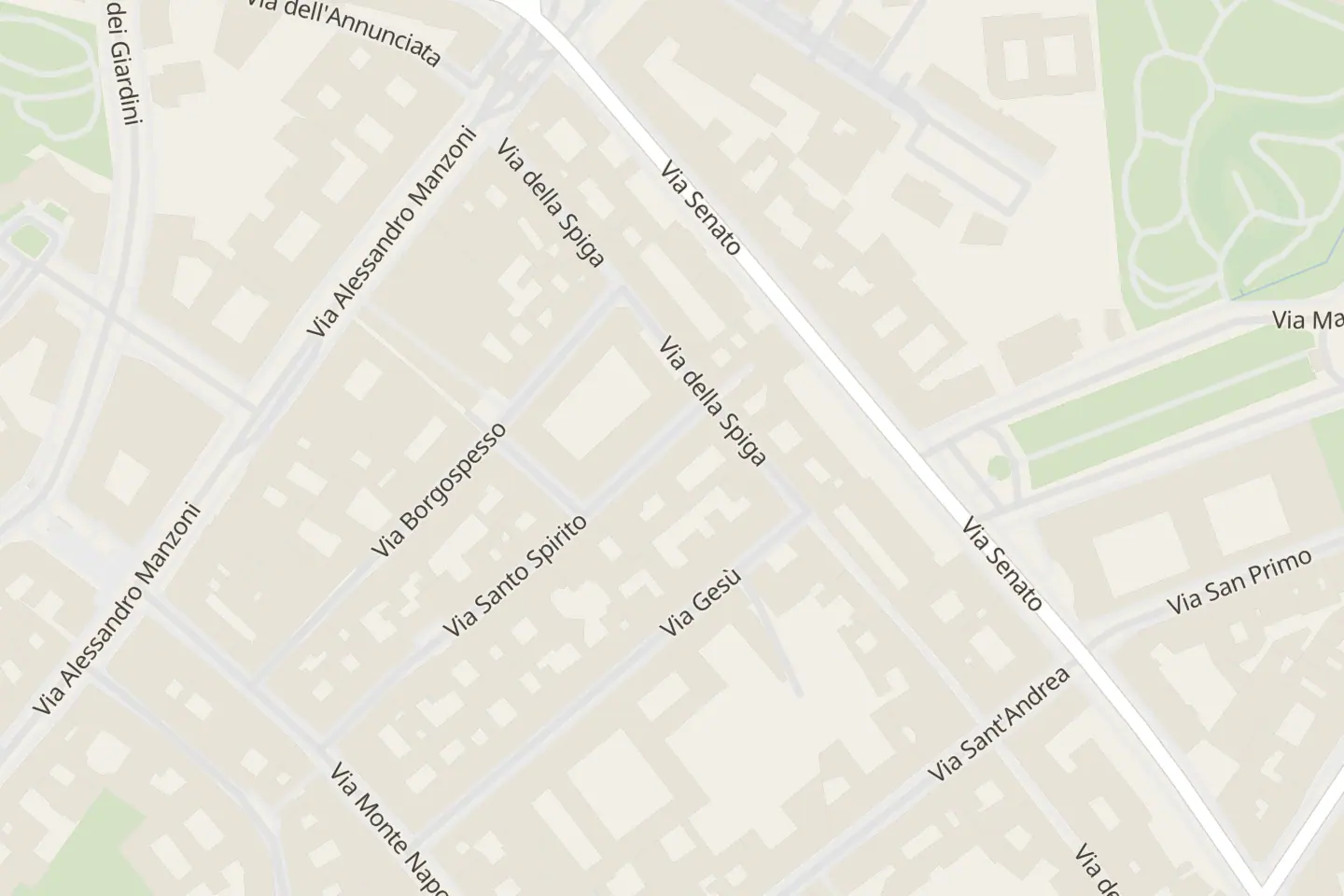 Map: Via Santo Spirito, 24/A, Milano