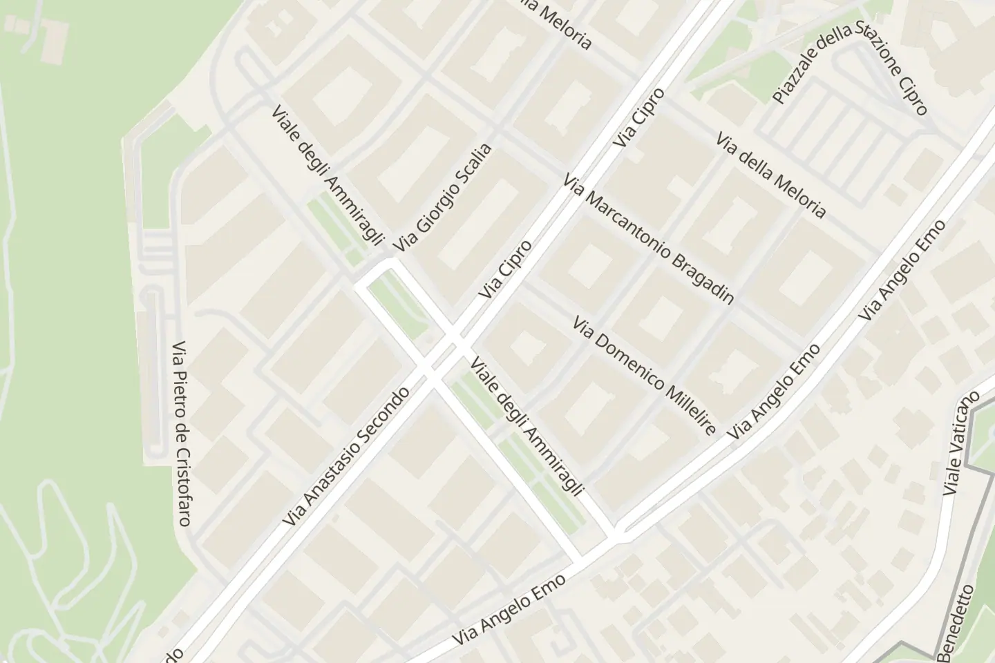 Mappa: Viale degli Ammiragli, 38/44, Roma