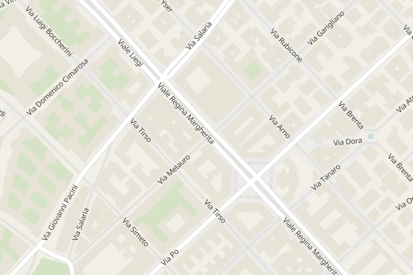 Mappa: Viale Regina Margherita, 42, Roma