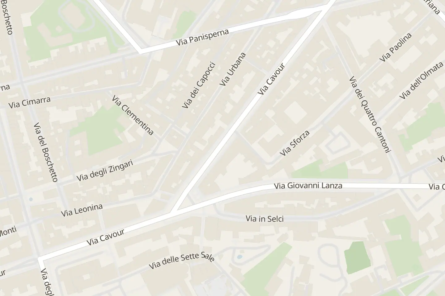 Mappa: Via Cavour, 185, Roma