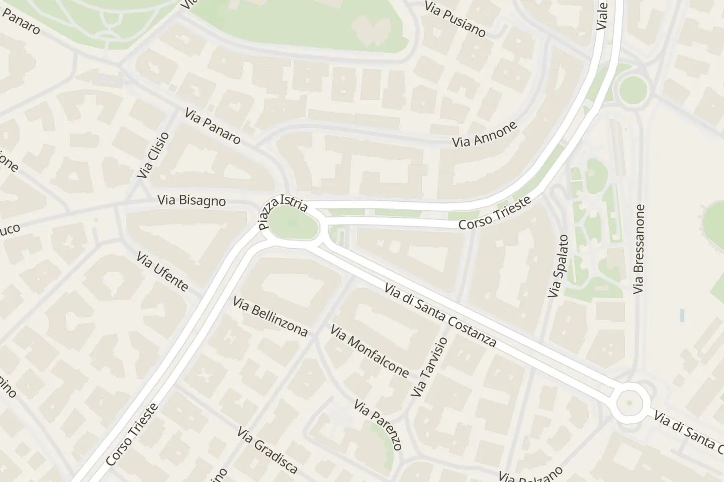 Mappa: Via di S. Costanza, 7, Roma