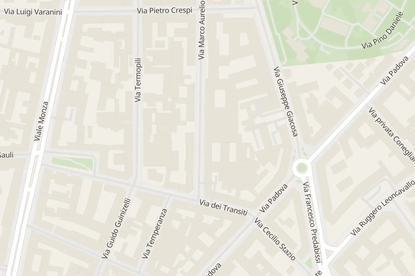 Mappa: Via Marco Aurelio, 8, Milano