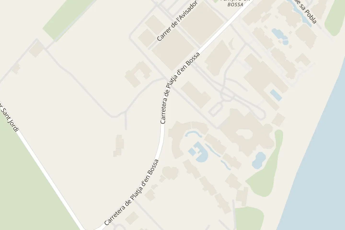 Mappa: Ctra. de Platja d'en Bossa, s/n, Sant Jordi de Ses Salines