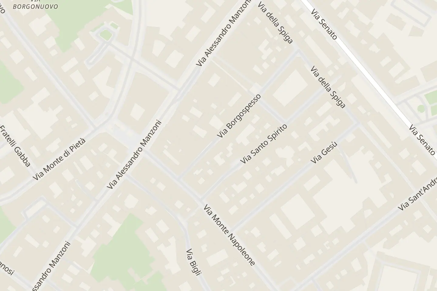 Map: Via Borgospesso, 12, Milano