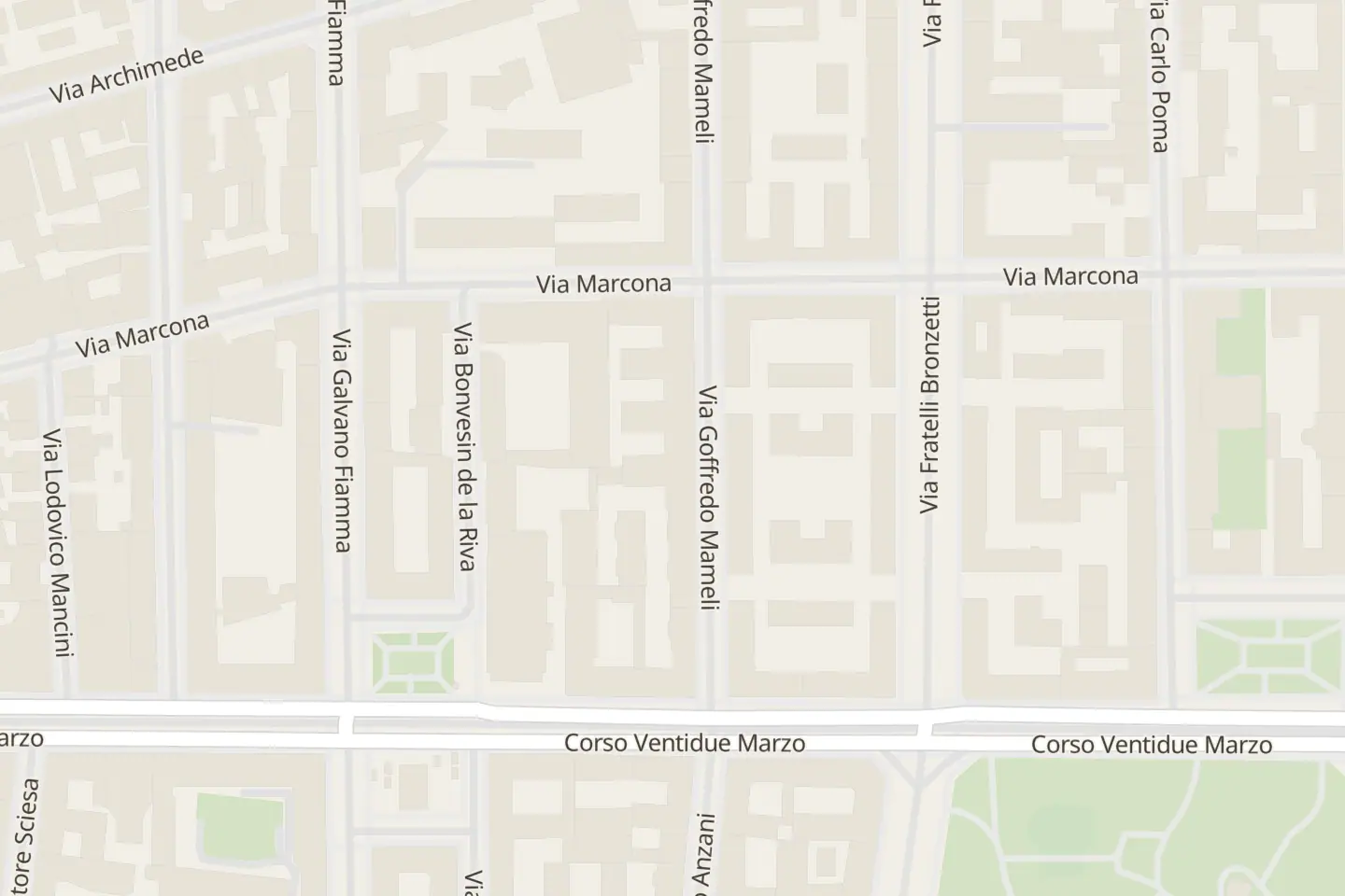 Map: Via Goffredo Mameli, 46, Milano