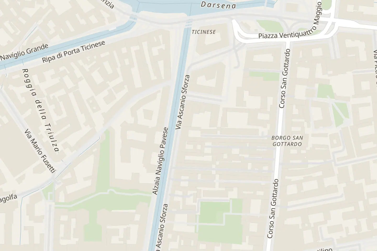 Map: Via Ascanio Sforza, 9, Milano