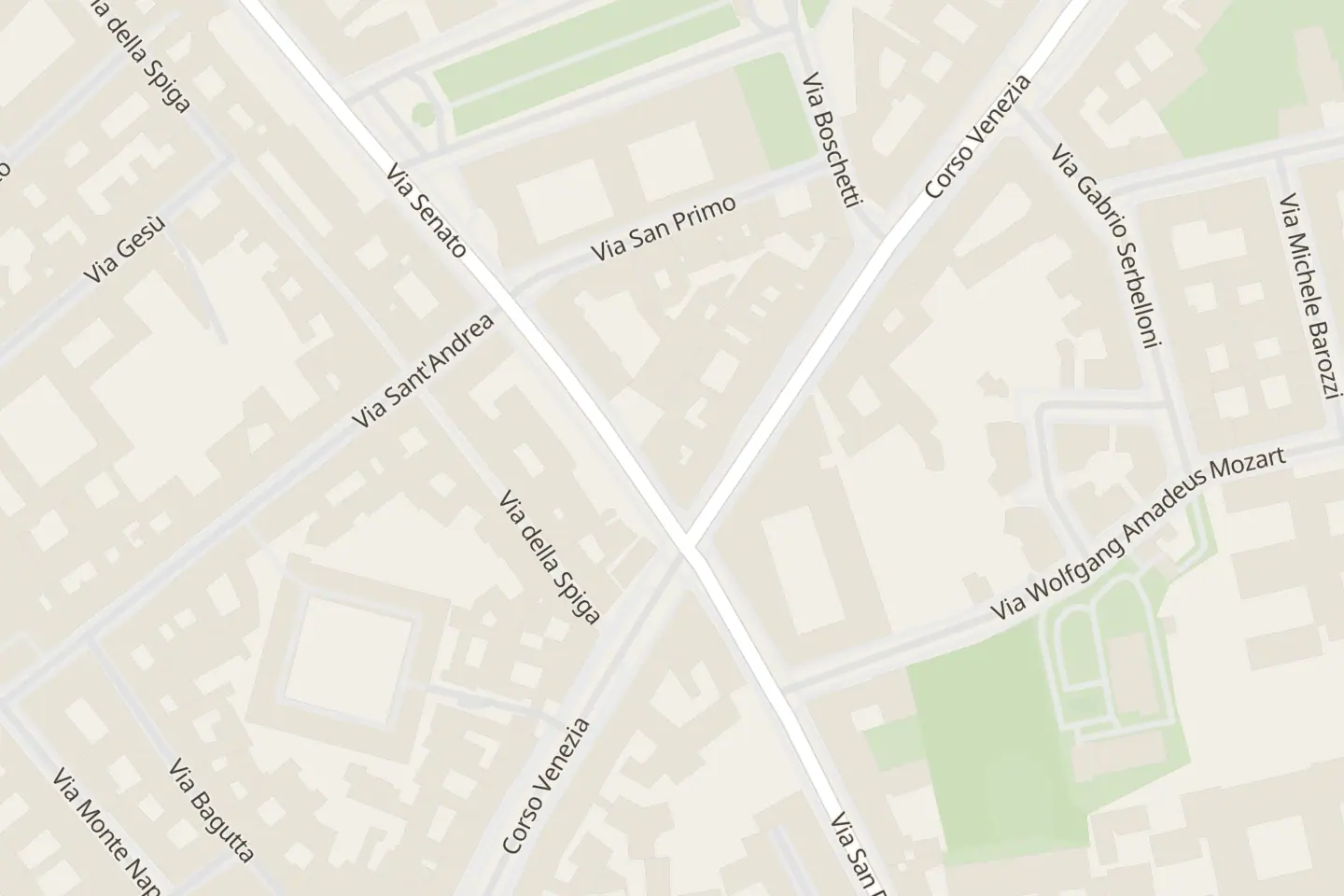 Map: Via Senato, 2, Milano