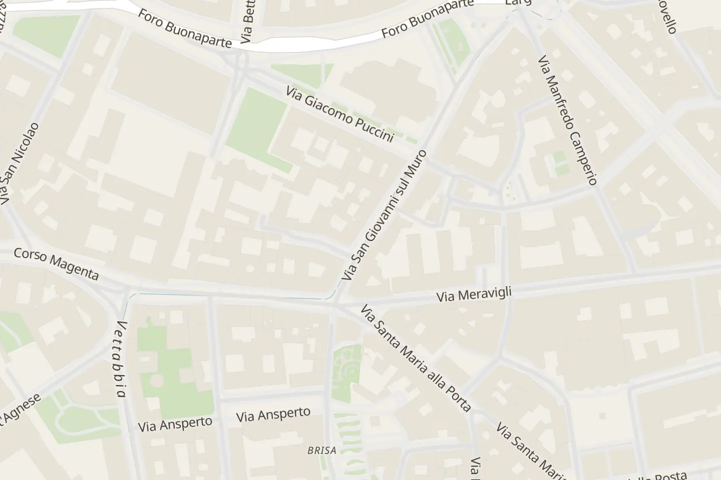Map: Via San Giovanni Sul Muro, 21, Milano