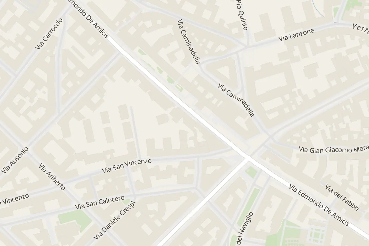 Map: Via Edmondo de Amicis, 33a, Milano