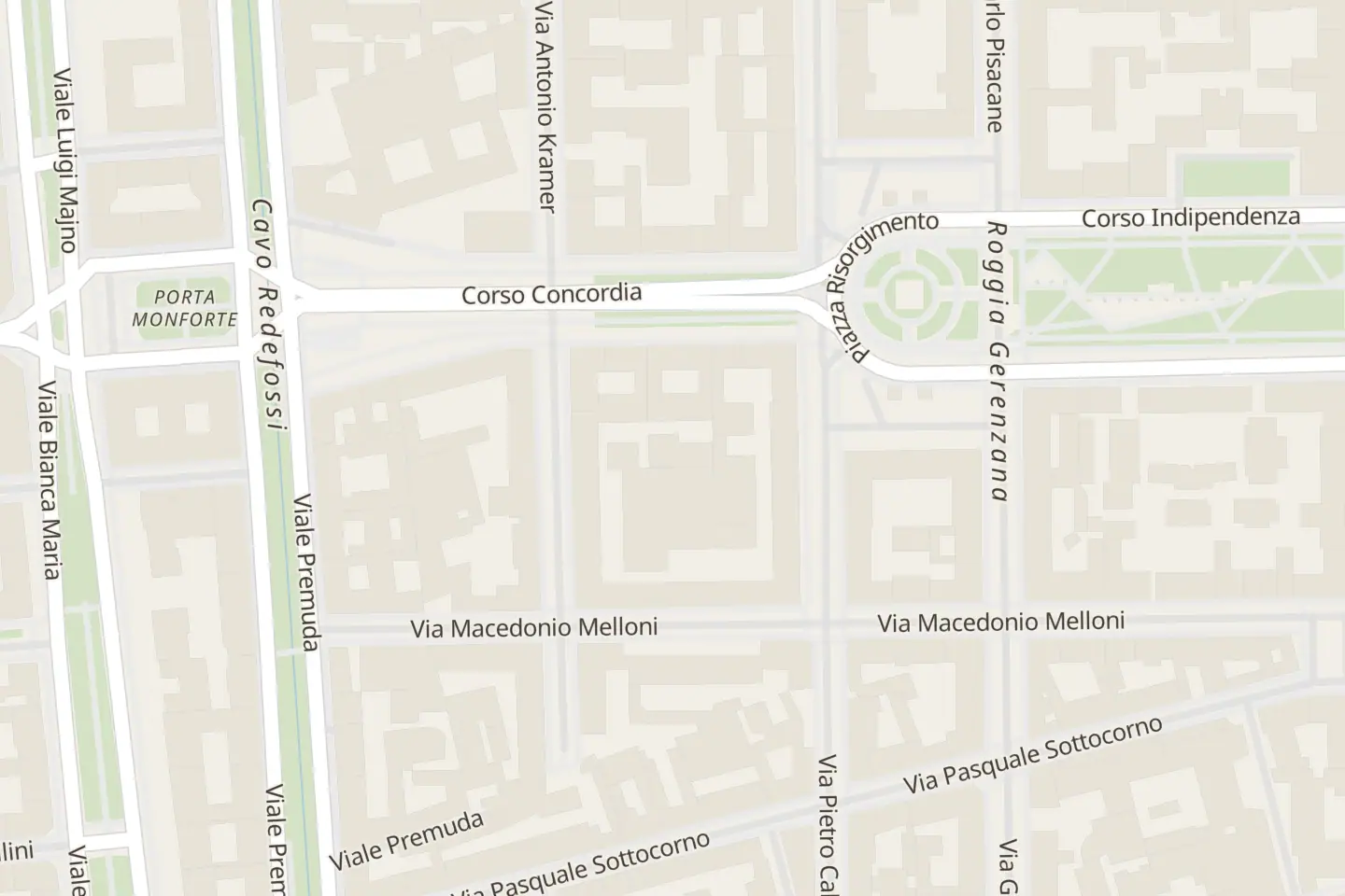 Map: Via M. Melloni, 9, Milano