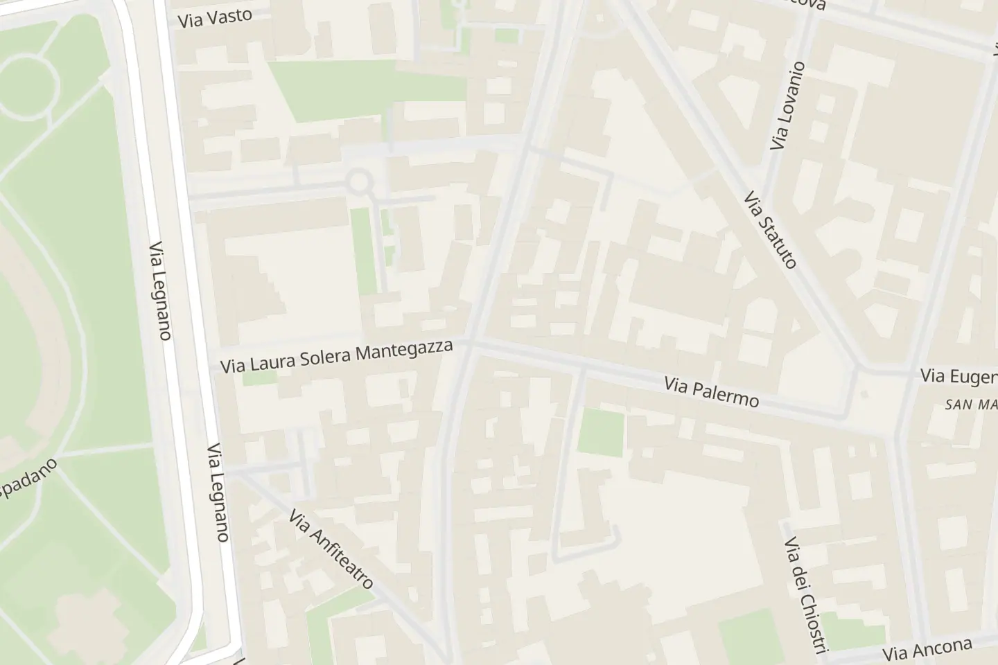 Map: Via Palermo, 21, Milano