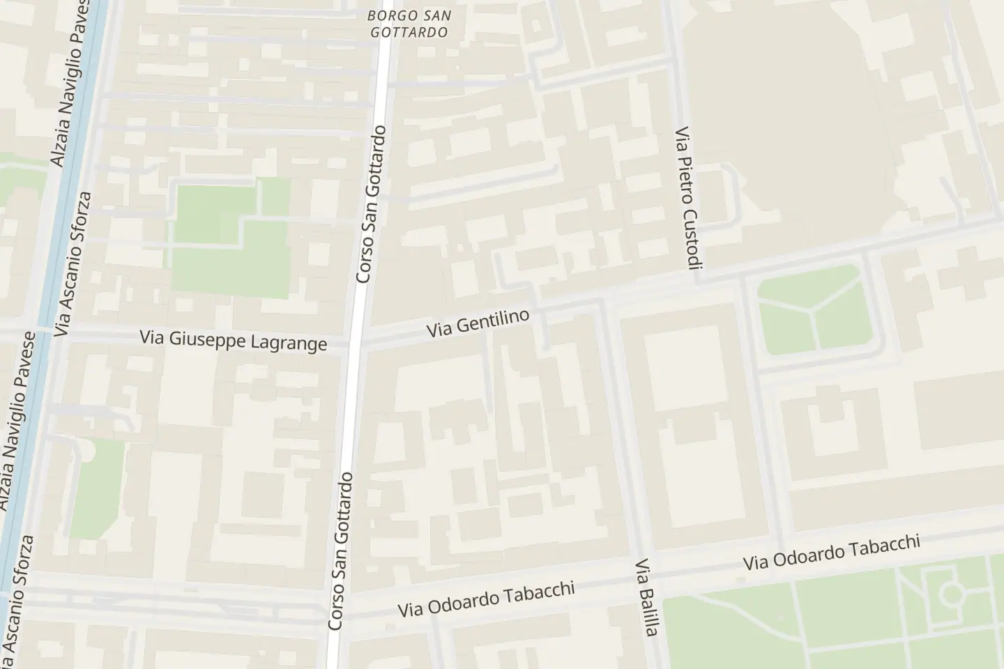 Map: Via Gentilino, 6, Milano