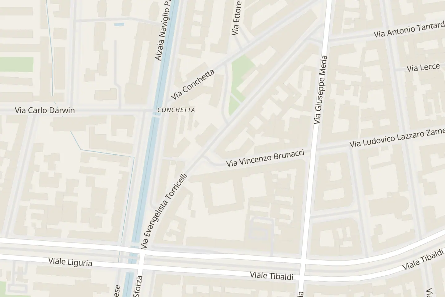 Map: Via Evangelista Torricelli, 15, Milano