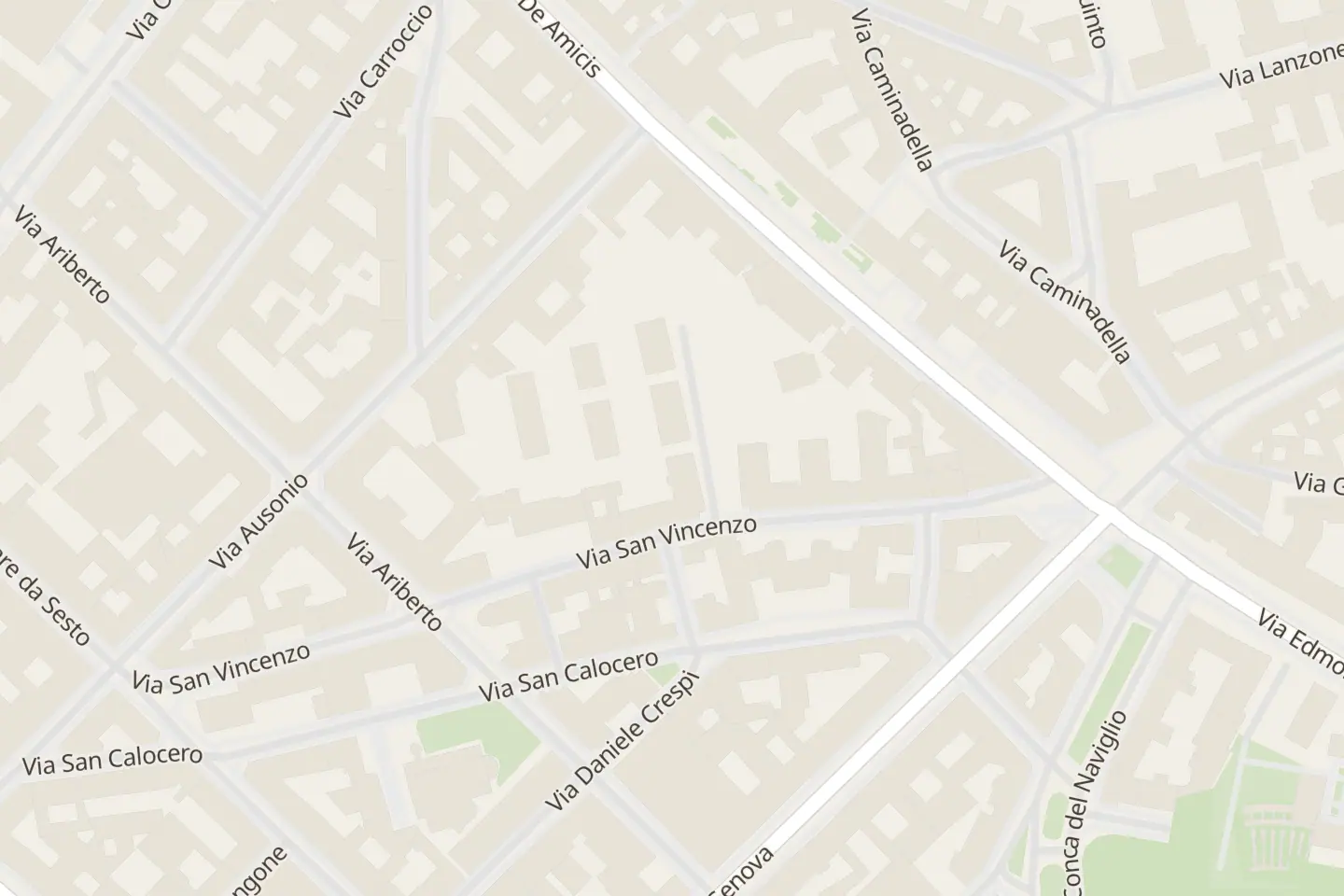 Map: Via S. Calocero, 8, Milano