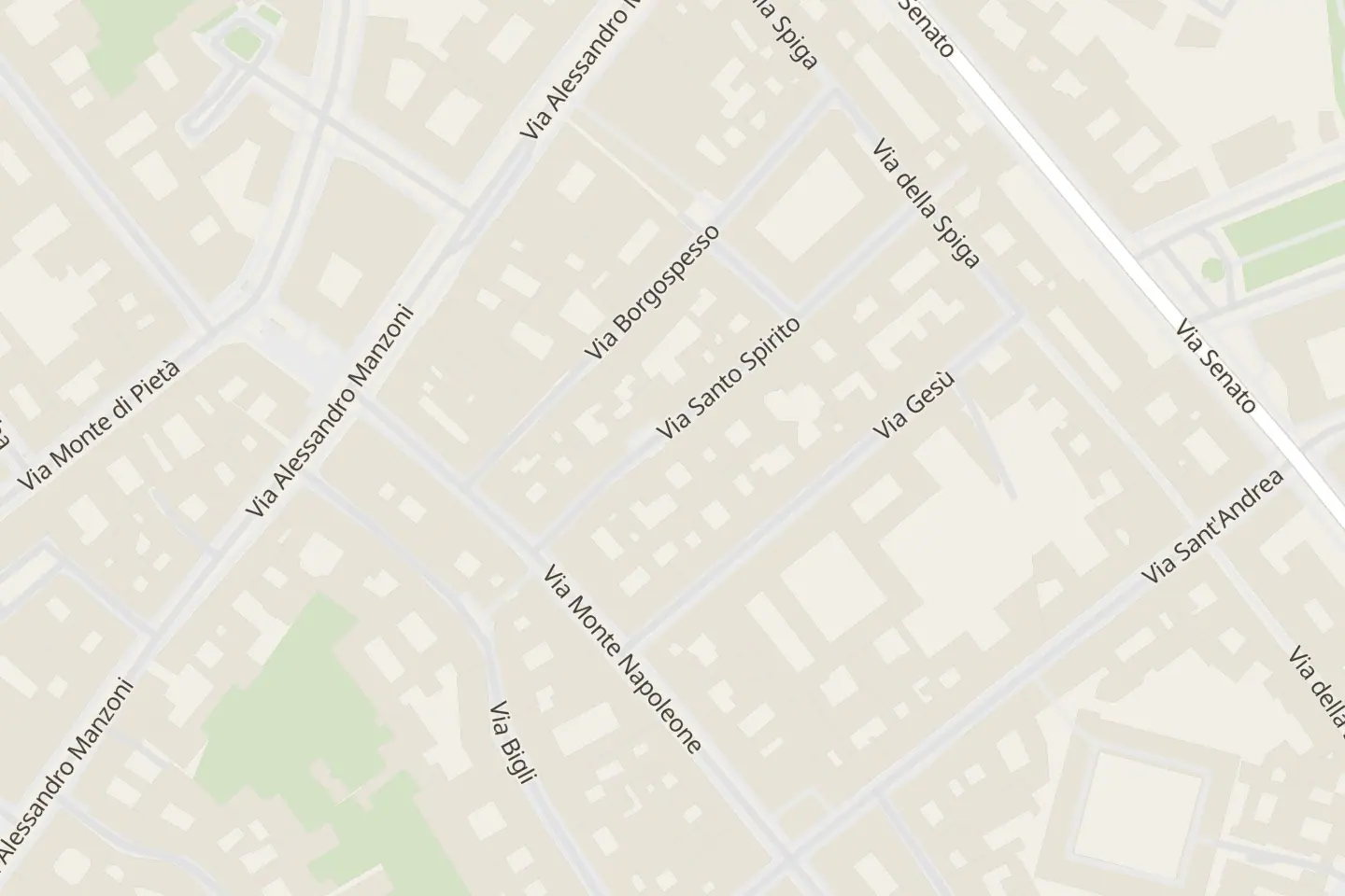 Map: Via Gesù, 1, Milano