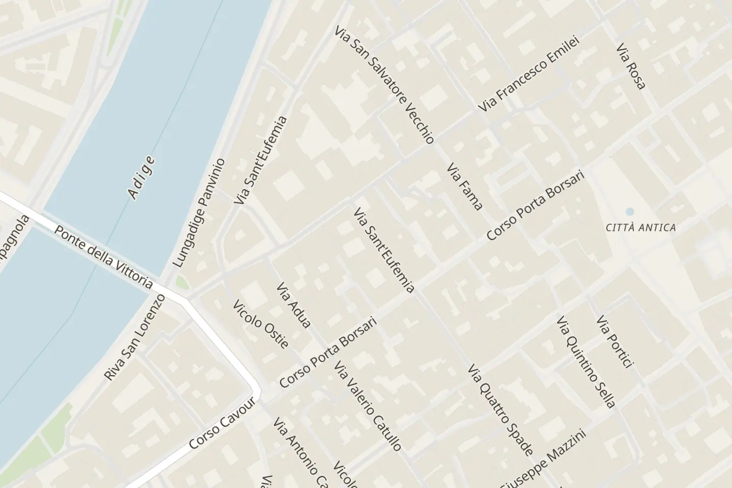 Map: Corso Porta Borsari, 36/42, Verona